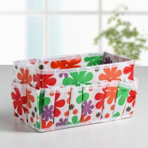 Бокс для мелочей «Цветочки», 15 карманов, 23,5×12×13 см Бокс для мелочей «Цветочки», 15 карманов, 23,5×12×13 см