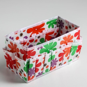 Бокс для мелочей «Цветочки», 15 карманов, 23,5×12×13 см Бокс для мелочей «Цветочки», 15 карманов, 23,5×12×13 см