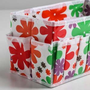 Бокс для мелочей «Цветочки», 15 карманов, 23,5×12×13 см Бокс для мелочей «Цветочки», 15 карманов, 23,5×12×13 см