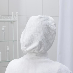 Чалма для сауны/душа в косметичке, вафельная, цвет белый Чалма для сауны/душа в косметичке, вафельная, цвет белый