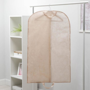 Чехол для одежды, 60×100 см, спанбонд, цвет бежевый Чехол для одежды, 60×100 см, спанбонд, цвет бежевый