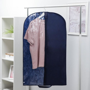 Чехол для одежды 60×100 см, спанбонд, цвет синий Чехол для одежды 60×100 см, спанбонд, цвет синий