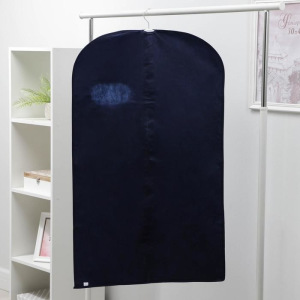 Чехол для одежды с окном, 60×100 см, спанбонд, цвет синий Чехол для одежды с окном, 60×100 см, спанбонд, цвет синий