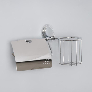 Держатель для туалетной бумаги Accoona A11105-1, отсек под дезодорант, цвет хром Держатель для туалетной бумаги Accoona A11105-1, отсек под дезодорант, цвет хром