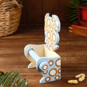 Держатель для туалетной бумаги "Рыбка голубая" дерево 18х10х25 Держатель для туалетной бумаги "Рыбка голубая" дерево 18х10х25