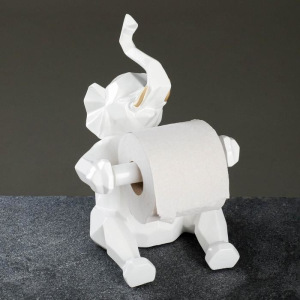 Держатель для туалетной бумаги "Слон" белый 21х19х30см Держатель для туалетной бумаги "Слон" белый 21х19х30см