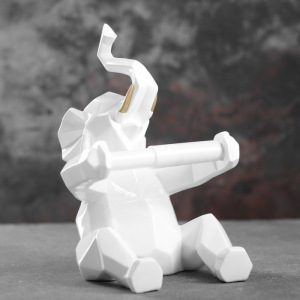 Держатель для туалетной бумаги "Слон" белый 21х19х30см Держатель для туалетной бумаги "Слон" белый 21х19х30см