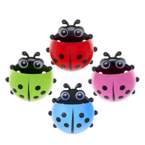 Держатель для зубных щёток детский «Божья коровка», на присосках, цвет МИКС Держатель для зубных щёток детский «Божья коровка», на присосках, цвет МИКС