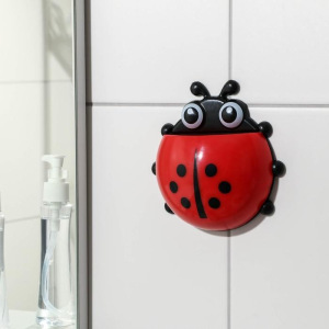 Держатель для зубных щёток детский «Божья коровка», на присосках, цвет МИКС Держатель для зубных щёток детский «Божья коровка», на присосках, цвет МИКС