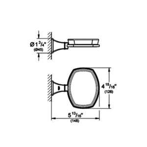 Держатель GROHE Grandera с керамической мыльницей Держатель GROHE Grandera с керамической мыльницей