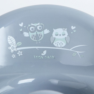 Детская накладка - сиденье на унитаз антискользящая «Совы», цвет серый Детская накладка - сиденье на унитаз антискользящая «Совы», цвет серый