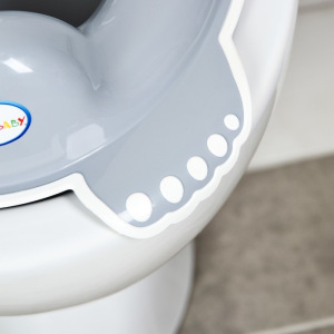 Детская накладка - сиденье на унитаз антискользящая «Совы», цвет серый Детская накладка - сиденье на унитаз антискользящая «Совы», цвет серый