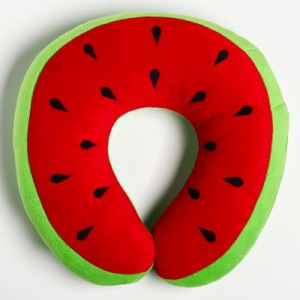 Детская подушка для путешествий «Арбуз», цвет зеленый Детская подушка для путешествий «Арбуз», цвет зеленый