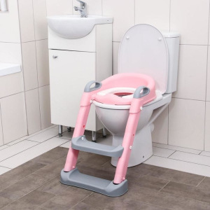 Детское сиденье на унитаз, цвет серый/розовый Детское сиденье на унитаз, цвет серый/розовый