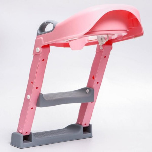 Детское сиденье на унитаз, цвет серый/розовый Детское сиденье на унитаз, цвет серый/розовый