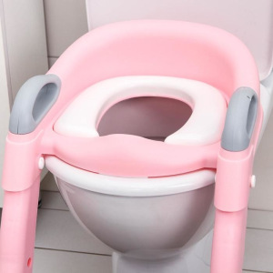 Детское сиденье на унитаз, цвет серый/розовый Детское сиденье на унитаз, цвет серый/розовый