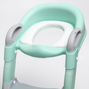 Детское сиденье на унитаз, цвет серый/зеленый Детское сиденье на унитаз, цвет серый/зеленый