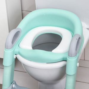 Детское сиденье на унитаз, цвет серый/зеленый Детское сиденье на унитаз, цвет серый/зеленый