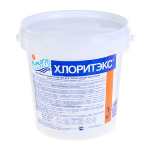 Дезинфицирующее средство "Хлоритэкс" для воды в бассейне, ведро, 1 кг Дезинфицирующее средство "Хлоритэкс" для воды в бассейне, ведро, 1 кг