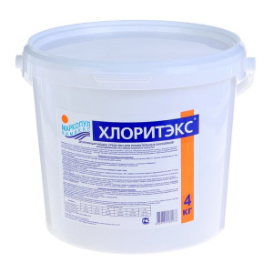 Дезинфицирующее средство "Хлоритэкс" для воды в бассейне, ведро, 4 кг Дезинфицирующее средство "Хлоритэкс" для воды в бассейне, ведро, 4 кг