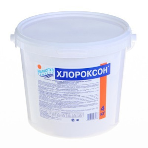 Дезинфицирующее средство "Хлороксон" для воды в бассейне, ведро, 4 кг Дезинфицирующее средство "Хлороксон" для воды в бассейне, ведро, 4 кг