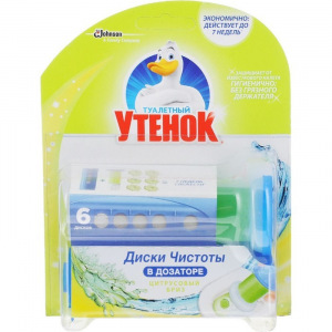 Диски чистоты Туалетный утенок «Цитрусовый бриз», 6 шт. Диски чистоты Туалетный утенок «Цитрусовый бриз», 6 шт.