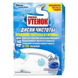 Диски чистоты Туалетный утенок «Морская свежесть», 6 шт. Диски чистоты Туалетный утенок «Морская свежесть», 6 шт.