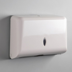 Диспенсер бумажных полотенец в листах, пластиковый (макс. 200 шт), цвет белый Диспенсер бумажных полотенец в листах, пластиковый (макс. 200 шт), цвет белый