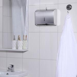 Диспенсер для бумажных полотенец EFOR «Практик», на 200 полотенец, нержавеющая сталь Диспенсер для бумажных полотенец EFOR «Практик», на 200 полотенец, нержавеющая сталь