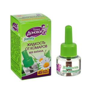Дополнительный флакон-жидкость от комаров "Домовой Прошка", био, 45 ночей, флакон, 30 мл Дополнительный флакон-жидкость от комаров "Домовой Прошка", био, 45 ночей, флакон, 30 мл
