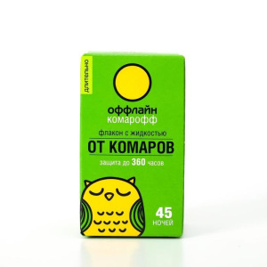 Дополнительный флакон-жидкость от комаров "Комарофф", без запаха, 45 ночей Дополнительный флакон-жидкость от комаров "Комарофф", без запаха, 45 ночей