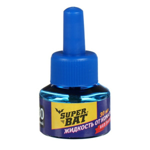 Дополнительный флакон-жидкость от комаров "SuperBAT ", 30 ночей, 30 мл Дополнительный флакон-жидкость от комаров "SuperBAT ", 30 ночей, 30 мл