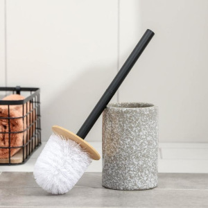 Ёрш для унитаза с подставкой «Джуно», 9,5×9,5×43 см, цвет серый Ёрш для унитаза с подставкой «Джуно», 9,5×9,5×43 см, цвет серый