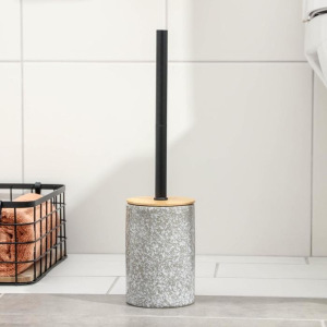 Ёрш для унитаза с подставкой «Джуно», 9,5×9,5×43 см, цвет серый Ёрш для унитаза с подставкой «Джуно», 9,5×9,5×43 см, цвет серый