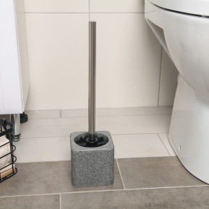 Ёрш для унитаза с подставкой «Гранит», 10×10×36 см, цвет серый Ёрш для унитаза с подставкой «Гранит», 10×10×36 см, цвет серый