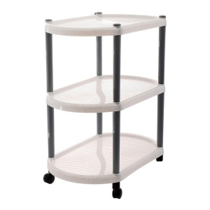 Этажерка для обуви на колёсиках, 3 яруса, 50×30×58 см, цвет МИКС Этажерка для обуви на колёсиках, 3 яруса, 50×30×58 см, цвет МИКС