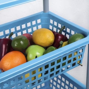 Этажерка напольная 3-х секционная «Элиза», на колёсиках, цвет МИКС Этажерка напольная 3-х секционная «Элиза», на колёсиках, цвет МИКС