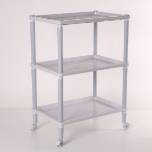 Этажерка напольная 3-х секционная «Флавия», на колёсиках, цвет МИКС Этажерка напольная 3-х секционная «Флавия», на колёсиках, цвет МИКС