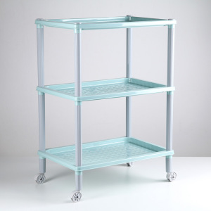 Этажерка напольная 3-х секционная «Флавия», на колёсиках, цвет МИКС Этажерка напольная 3-х секционная «Флавия», на колёсиках, цвет МИКС