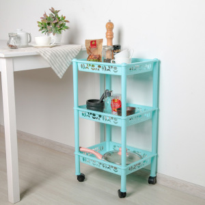 Этажерка напольная 3-х секционная Prima, на колёсиках, цвет МИКС Этажерка напольная 3-х секционная Prima, на колёсиках, цвет МИКС