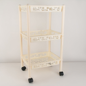 Этажерка напольная 3-х секционная Prima, на колёсиках, цвет МИКС Этажерка напольная 3-х секционная Prima, на колёсиках, цвет МИКС