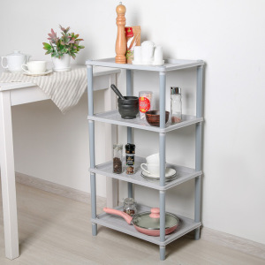 Этажерка напольная 4-х секционная «Флавия», цвет МИКС Этажерка напольная 4-х секционная «Флавия», цвет МИКС