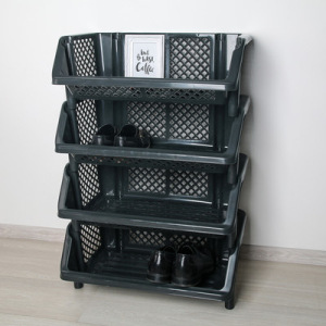 Этажерка напольная для хранения 4-х секционная «Эконом», цвет МИКС Этажерка напольная для хранения 4-х секционная «Эконом», цвет МИКС