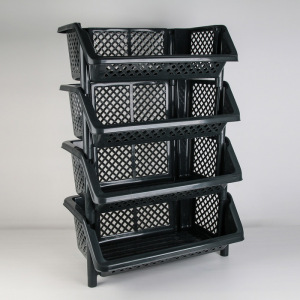 Этажерка напольная для хранения 4-х секционная «Эконом», цвет МИКС Этажерка напольная для хранения 4-х секционная «Эконом», цвет МИКС