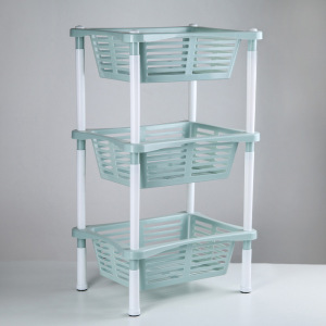 Этажерка напольная с корзинками 3-х секционная Krita, цвет серая мистерия Этажерка напольная с корзинками 3-х секционная Krita, цвет серая мистерия