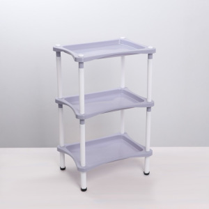 Этажерка напольная с полками 3-х секционная Krita, цвет сиреневый туман Этажерка напольная с полками 3-х секционная Krita, цвет сиреневый туман