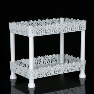 Этажерка настольная 2-х ярусная «Ромашки», прямоугольная, цвет МИКС Этажерка настольная 2-х ярусная «Ромашки», прямоугольная, цвет МИКС