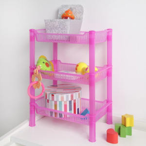 Этажерка настольная 3-х секционная, цвет МИКС Этажерка настольная 3-х секционная, цвет МИКС