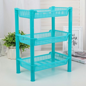 Этажерка настольная 3-х секционная, цвет МИКС Этажерка настольная 3-х секционная, цвет МИКС