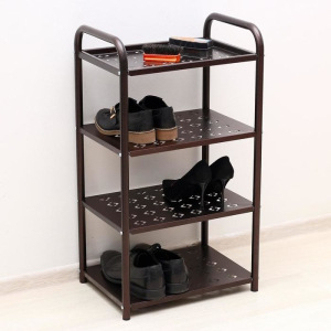 Этажерка «Принт», 4 яруса, 44×32×78 см, цвет медный антик Этажерка «Принт», 4 яруса, 44×32×78 см, цвет медный антик